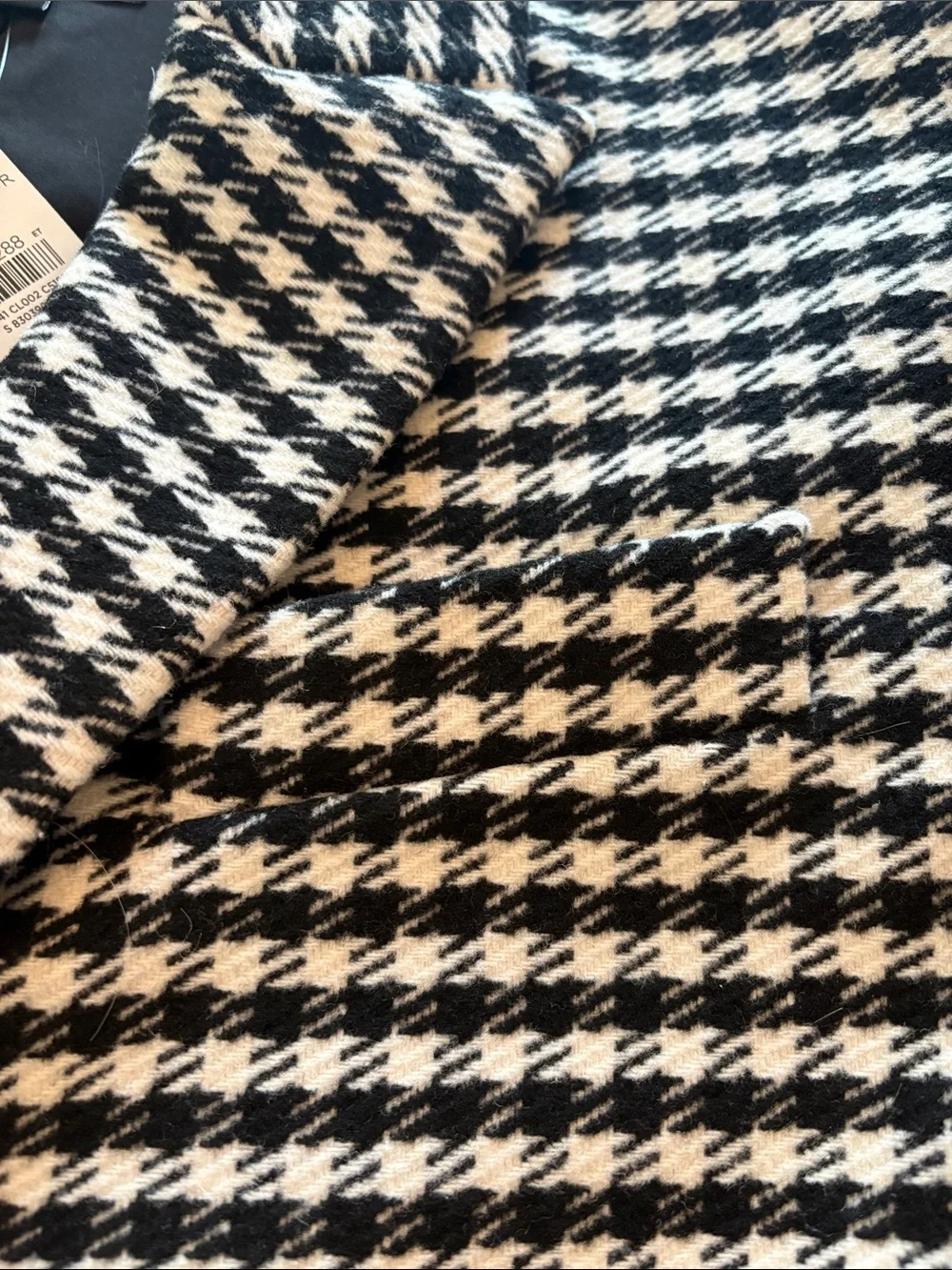 Ann Taylor Black and White Houndstooth Blazer